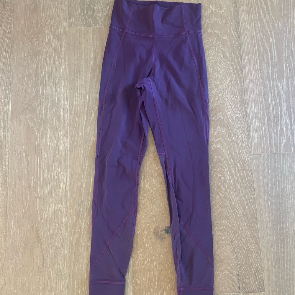 Purple mesh Lululemon leggings